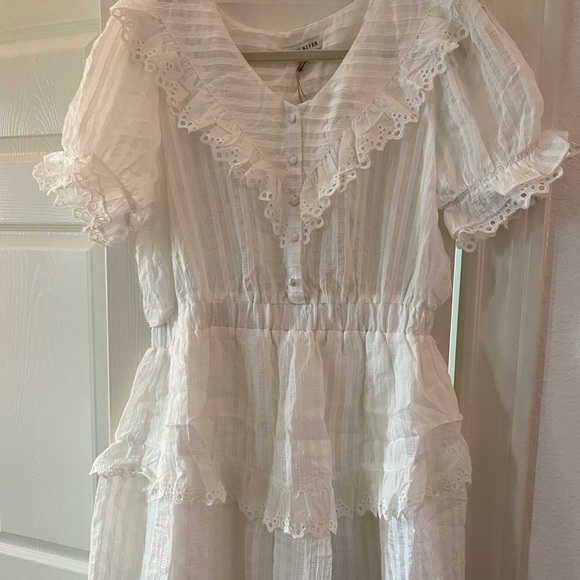 SHOPBOP MOON RIVER MINI WHITE EYELIT DRESS - Picture 3 of 4